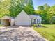 Beautiful one-story home with a wide driveway and a well-manicured front lawn and garden beds at 1715 Colin Creek Ln, Charlotte, NC 28214