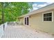Wide backyard deck with sliding door entrance at 185 Hunters Point Dr, Rockwell, NC 28138