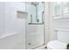 Modern bathroom featuring a glass shower and a built-in seat at 2506 Breuster Dr, Charlotte, NC 28210