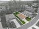 Aerial view highlighting the property lot lines and surrounding neighborhood at 286 Hemlock Bluff Ct, Denver, NC 28037