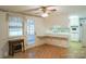 Eat-in kitchen with retro style elements, offering a breakfast bar and plenty of natural light at 3119 6Th Sw Ave, Hickory, NC 28602