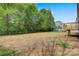 View of large, empty backyard featuring a treeline, and ample space for activities and relaxation at 3315 15Th Sw Ave, Hickory, NC 28602
