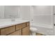 Bathroom featuring a sink with vanity and a shower and tub combo at 3315 15Th Sw Ave, Hickory, NC 28602