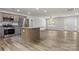 Open-concept kitchen with stainless steel appliances and a center island at 3315 15Th Sw Ave, Hickory, NC 28602