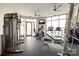 The on-site fitness center features weights, treadmills, elliptical machines, and TV for entertainment at 333 W Trade St # 800, Charlotte, NC 28202