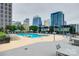 Rooftop pool with city views, shade, and plenty of lounge seating at 333 W Trade St # 800, Charlotte, NC 28202