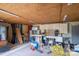 A view of the garage featuring overhead lighting and built-in cabinetry at 400 Houser St, Cherryville, NC 28021