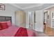 Comfortable bedroom with neutral walls, wardrobe and an ensuite bathroom at 5775 Monticello Nw Dr, Concord, NC 28027