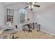 Office with vaulted ceilings, sewing machine, crafting machines, and bright lighting for productivity at 5775 Monticello Nw Dr, Concord, NC 28027