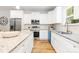 Modern kitchen featuring white cabinets, granite counters, stainless steel appliances at 601 Westway Dr, Gastonia, NC 28054