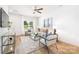 Comfortable living room featuring hardwood floors, large windows and stylish furniture at 601 Westway Dr, Gastonia, NC 28054