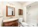 Updated bathroom featuring single vanity and walk-in shower at 652 Camrose Ne Cir, Concord, NC 28025