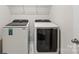 Modern laundry room featuring high-end washer and dryer units for convenient laundry care at 7642 Porrera St, Charlotte, NC 28214