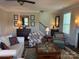 Comfortable living room featuring cozy seating, fireplace, art collection and natural lighting at 79044 Ridgehaven Rd, Lancaster, SC 29720