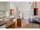 Spacious kitchen featuring a functional island, ample counter space, and stainless steel appliances at 8120 Calistoga Ln, Waxhaw, NC 28173