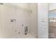 The laundry area features hookups, making laundry chores easier and more convenient at 827 Gentlewinds Ct, Fort Mill, SC 29708