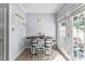 Kitchen breakfast nook with counter seating and backyard access at 8814 Gerren Ct, Charlotte, NC 28217