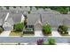 An aerial view showcases the home with a private backyard, nestled in a well-planned community at 9319 Highclere Ct, Matthews, NC 28105