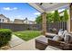 Cozy backyard with outdoor seating and fenced-in yard at 9319 Highclere Ct, Matthews, NC 28105