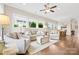Open-concept living space with hardwood floors, neutral tones, and great natural light throughout at 9319 Highclere Ct, Matthews, NC 28105