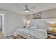 Bedroom with neutral tones, a large bed, and warm, inviting lighting at 1420 Columbus St, Albemarle, NC 28001