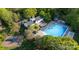 Aerial view of the community pool and playground area at 20135 Northport Dr, Cornelius, NC 28031