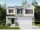 Charming two-story home with a two-car garage, black shutters, and a mix of vertical and horizontal siding at 2106 Columbidae Ln, Gastonia, NC 28052