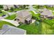 Aerial view of a home showcasing its expansive backyard, patio, playground, and surrounding neighborhood at 2655 Stonewood Vw, Kannapolis, NC 28081
