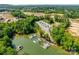 Aerial view of the community boat storage and lake access at 3029 Trace Meadow Ct, York, SC 29745