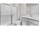 Modern bathroom with a glass-enclosed shower, a toilet, and a vanity sink at 3535 Cramer Creek Dr, Gastonia, NC 28056