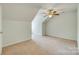 A spacious bedroom with a vaulted ceiling and ceiling fan at 5206 Fire Water Ln, Fort Mill, SC 29707
