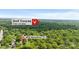 Aerial view of property, showing proximity to the Golf Course at 6915 Norchester Ct, Charlotte, NC 28227