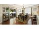A cozy dining room area with a sliding glass door for outdoor access and decor at 79115 Ridgehaven Rd, Lancaster, SC 29720