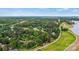 Scenic aerial shot of a home near Cowan's Ford Golf Club by the lake at 8032 Turnberry Ln, Stanley, NC 28164