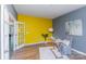 Inviting office with bright accent wall, white trim, and a cozy, light workspace at 1552 Trentwood Dr, Fort Mill, SC 29715