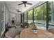 Relaxing screened porch with ceiling fans and outdoor seating, perfect for enjoying nature views at 1959 Landry Ln, Rock Hill, SC 29732