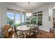 Dining area with expansive windows offering stunning lake views at 299 Barber Loop, Mooresville, NC 28117