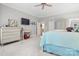 Spacious main bedroom offers plush carpeting and a view into the ensuite at 3420 Maryhurst Ln, Charlotte, NC 28226