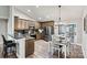 Modern kitchen featuring stainless appliances, granite countertops, dark backsplash, and ample cabinet space at 3615 Kimber Ln, Sherrills Ford, NC 28673