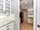 Modern kitchen with granite countertops and stainless steel appliances at 6005 Abergele Ln, Matthews, NC 28104