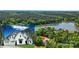 Stunning aerial view of property, 6712 Cove Ln, with deeded boat slip and lake access at 6712 Cove Ln, Sherrills Ford, NC 28673