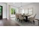 Elegant dining room with a wooden table, upholstered chairs, and stunning artwork for sophisticated dining at 6712 Cove Ln, Sherrills Ford, NC 28673