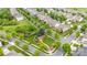 Aerial perspective of a residential area with a central park and beautifully landscaped common areas at 9802 Sky Vista Dr, Huntersville, NC 28078