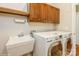 Functional laundry room with washer, dryer, sink, and storage cabinets at 10012 Royal Colony Dr, Waxhaw, NC 28173