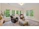 Cozy sitting area with plush armchairs and large windows providing serene views of the surrounding landscape at 1305 Anniston Pl, Wesley Chapel, NC 28079