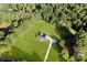 An aerial view of the home shows how private it is with plenty of trees and surrounding yard at 1488 Ernest Rd, York, SC 29745