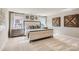 Serene bedroom with neutral tones, patterned decor, and windows providing natural light at 247 Tackle Box Dr, Troutman, NC 28166
