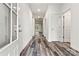 Entryway showcasing new wood grain floors and neutral paint throughout the home at 3567 Farmfield Dr, Claremont, NC 28610