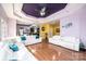 Spacious open concept living room featuring hardwood floors and recessed lights for a modern feel at 3837 1St Street Nw Ln, Hickory, NC 28601