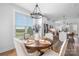 Charming dining area with a round wooden table and upholstered chairs near bright windows at 4002 Tundra Rd, Charlotte, NC 28203